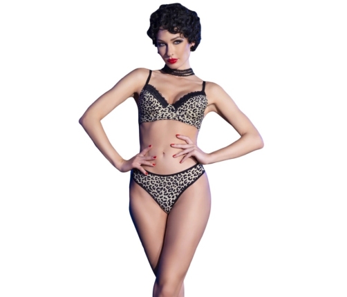 Chilirose CR 4727 Two-Piece Adjustable Wildcat Print Bikini Set L