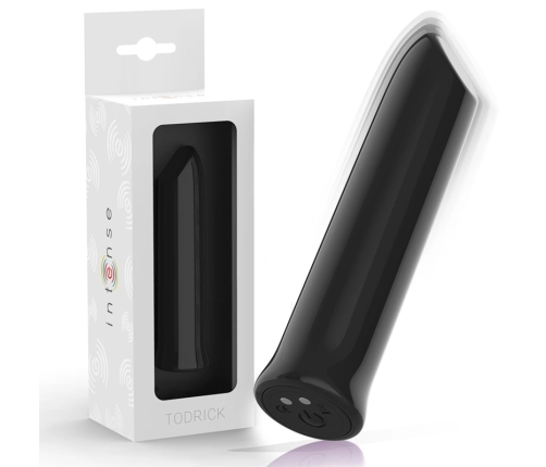 INTENSE Todrick Black Compact Vibrating Bullet 10 Modes Waterproof