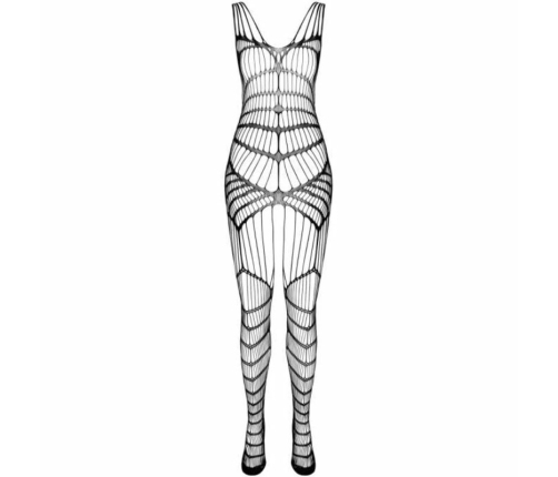 Passion BS102 Bodystocking Black One Size - Elegant Mesh Lingerie