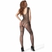 PASSION BS103 Black Bodystocking - One Size, Elegant Mesh Design