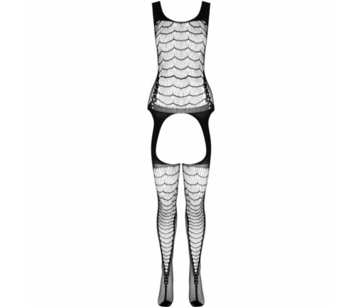 PASSION BS104 Bodystocking Black - One Size, Elegant Mesh Design