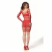 PASSION BS105 Bodystocking Red - One Size, Elegant Mesh Design