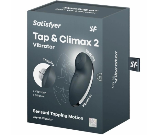 Satisfyer Tap & Climax 2 Grey - Dual Motor Silicone Intimate Device