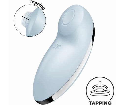 Satisfyer Tap & Climax 2 Dual-Action Vibrator Blue Silicone USB