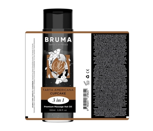 BRUMA Premium 3-in-1 Massage Oil Cupcake Aroma 100 ml - Warming Formula