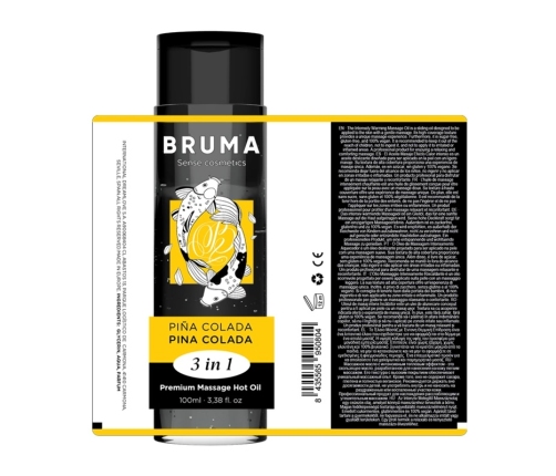 BRUMA Premium 3-in-1 Massage Oil Pina Colada Scent 100ml Vegan Formula