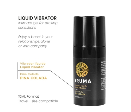 BRUMA Ultra Sliding Intimate Gel Pina Colada 15ml - Travel Size Lubricant