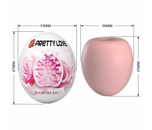 Pretty Love BM-00900T90 Intimate Stimulation Egg Pink, Waterproof, Compact