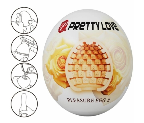 Pretty Love BM-00900T90-1 Intimate Egg Device, Flexible, Flesh, 5.5x6.7cm