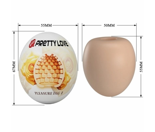 Pretty Love BM-00900T90-1 Intimate Egg Device, Flexible, Flesh, 5.5x6.7cm