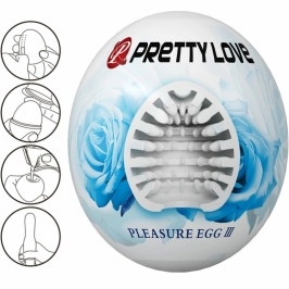 Pretty Love BM-00900T90-2 Intimate Egg Device White, Flexible TPR