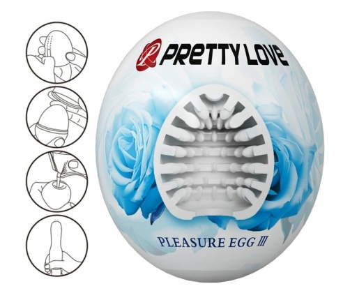 Pretty Love BM-00900T90-2 Intimate Egg Device White, Flexible TPR