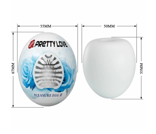 Pretty Love BM-00900T90-2 Intimate Egg Device White, Flexible TPR
