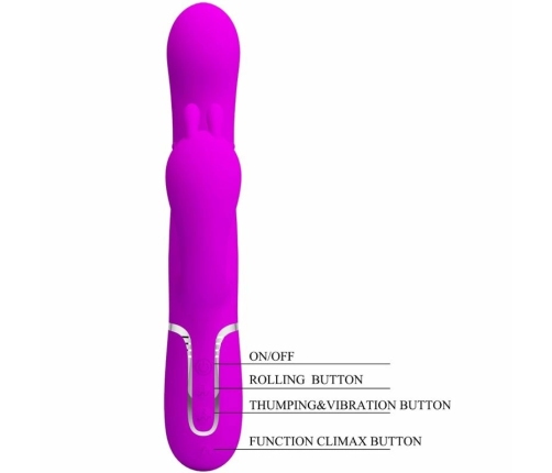 Pretty Love Cammy 4-in-1 Pink Multifunctional Vibrator, Triple System