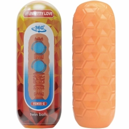 Pretty Love Twin Balls BM-009230NQ Intimate Device Orange 19.5cm