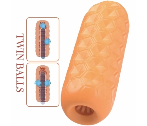 Pretty Love Twin Balls BM-009230NQ Intimate Device Orange 19.5cm