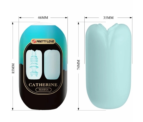 Pretty Love Masha Blue Intimate Sleeve System, TPR, Waterproof, Compact