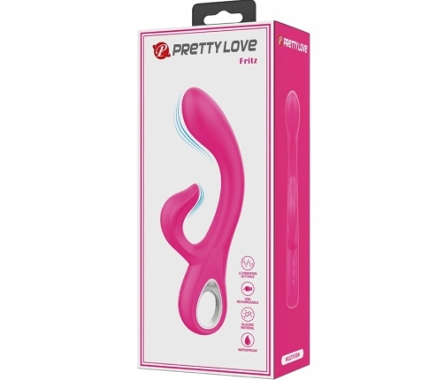 Pretty Love Fritz Pink Dual-Action Intimate Device 12 Modes Silicone