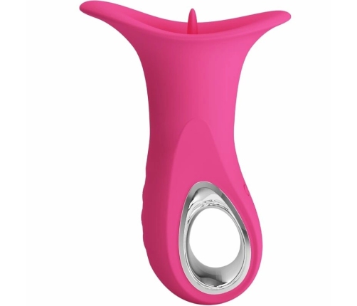 Pretty Love Clyde Pink Vibrating Tongue Model, 12 Modes, USB, Silicone