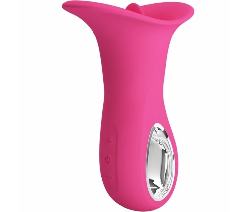 Pretty Love Clyde Pink Vibrating Tongue Model, 12 Modes, USB, Silicone