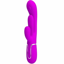 Pretty Love Shania Triple Vibrating Silicone Device Pink, 7 Modes Pretty Love Shania Triple Vibrating Silicone Device Pink, 7 Modes