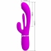 Pretty Love Shania Triple Vibrating Silicone Device Pink, 7 Modes