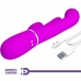 Pretty Love Shania Triple Vibrating Silicone Device Pink, 7 Modes