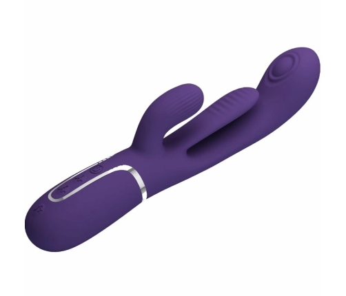 Pretty Love Shania Triple System Intimate Vibrator Purple Silicone USB
