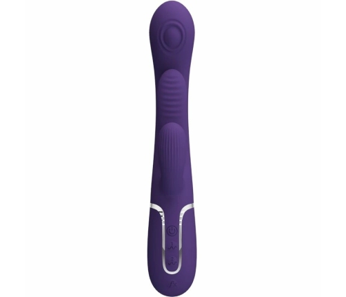 Pretty Love Shania Triple System Intimate Vibrator Purple Silicone USB