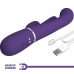 Pretty Love Shania Triple System Intimate Vibrator Purple Silicone USB