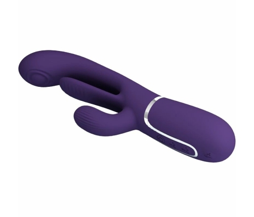 Pretty Love Shania Triple System Intimate Vibrator Purple Silicone USB