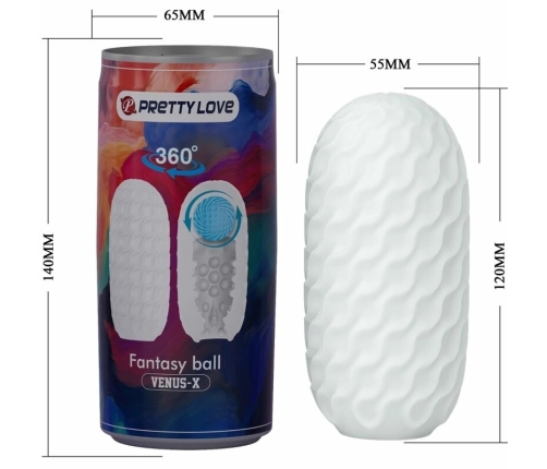 Pretty Love Venus X Model 2 Intimate Egg Device White TPR ABS 140x65mm