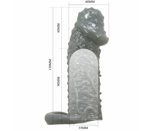 Pretty Love BI-016013-2 Sleeve Grey TPR Extension with Strap