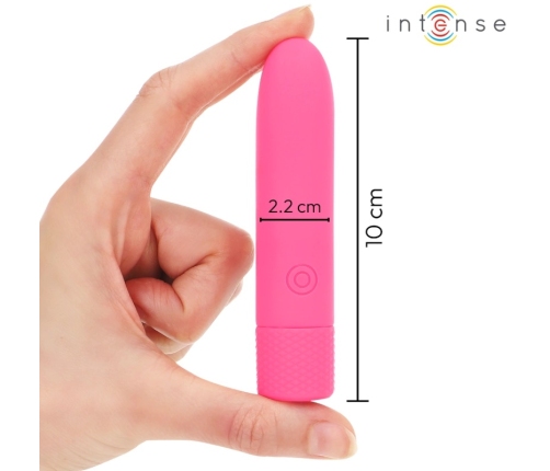 INTENSE SYMONE USB Mini Vibrating Device Pink 8 Modes 10cm x 2.2cm