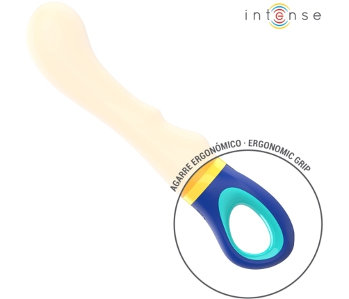 INTENSE Shaggy Yellow Curved G-Spot Vibrator Ergonomic Silicone Design
