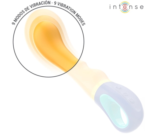 INTENSE Shaggy Yellow Curved G-Spot Vibrator Ergonomic Silicone Design