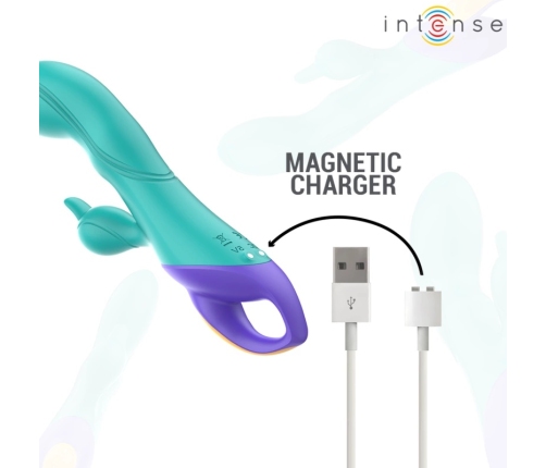 INTENSE FRED Dual Stimulation Rabbit Model Vibrator Blue Silicone