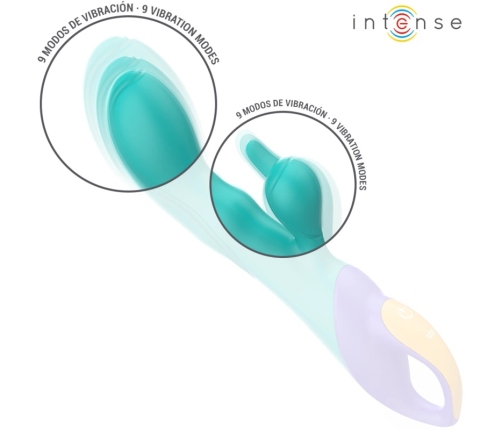 INTENSE FRED Dual Stimulation Rabbit Model Vibrator Blue Silicone