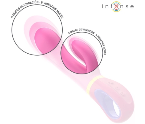 INTENSE Daphne Pink Dual-Action Silicone Rabbit with Multi-Mode Vibration