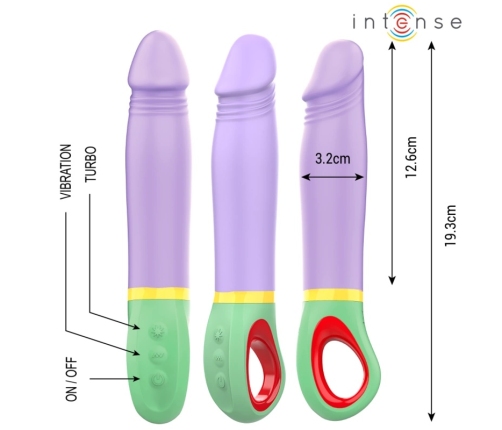 INTENSE Velma Classic Vibrator Purple - Waterproof Silicone, Multi-Speed