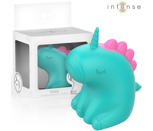 INTENSE Trixie Unicorn Tongue Tapping Stimulator Green Silicone IPX7