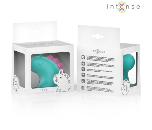 INTENSE Trixie Unicorn Tongue Tapping Stimulator Green Silicone IPX7