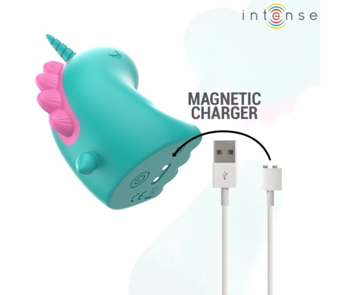 INTENSE Trixie Unicorn Tongue Tapping Stimulator Green Silicone IPX7