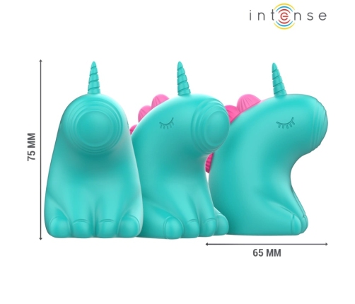 INTENSE Trixie Unicorn Tongue Tapping Stimulator Green Silicone IPX7