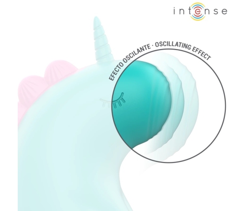 INTENSE Trixie Unicorn Tongue Tapping Stimulator Green Silicone IPX7
