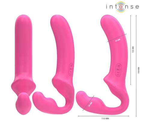 INTENSE AMY Dual Action Vibrating Device 20 cm Pink with Remote Control