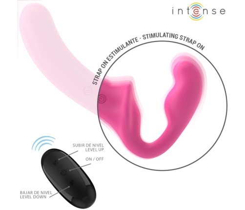 INTENSE AMY Dual Action Vibrating Device 20 cm Pink with Remote Control