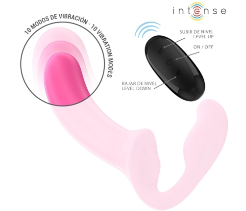 INTENSE AMY Dual Action Vibrating Device 20 cm Pink with Remote Control