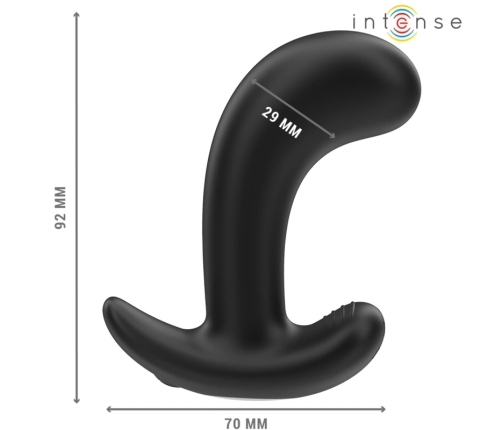 INTENSE Chandler Black 10-Mode Vibrating Anal Device with Remote, 9cm