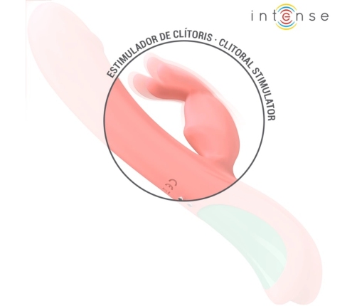 Intense Rachel Pink Dual Action Vibrator 5 Modes Medical Silicone 23cm